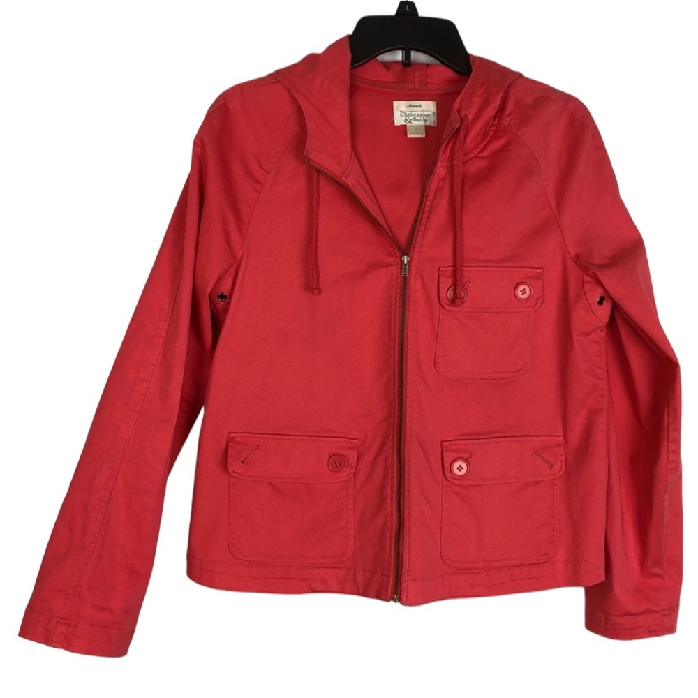 Christopher & Banks Size S  Coral Zippered Jacket